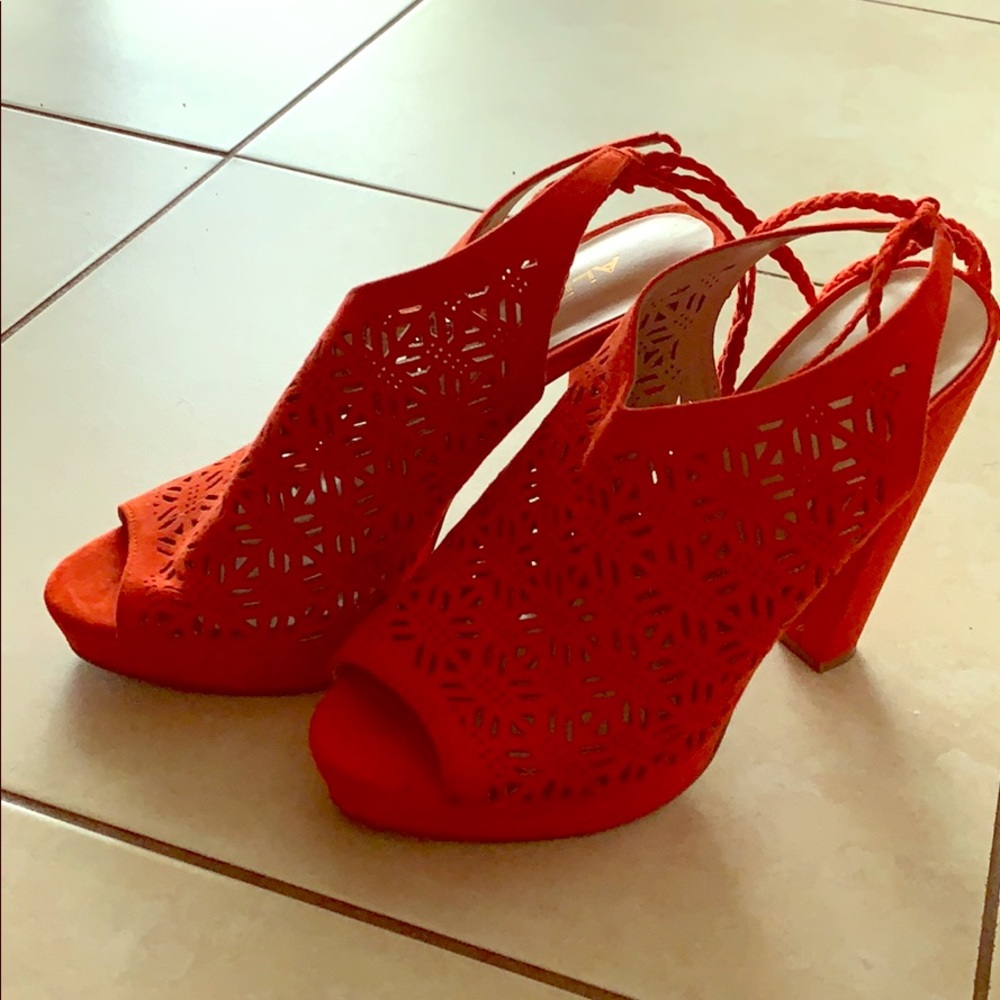 Aldo Red orange heels